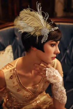 BABEYOND Feather | Chain<Rhinestone Chain Feather Headpiece