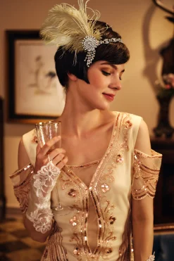 BABEYOND Feather | Chain<Rhinestone Chain Feather Headpiece