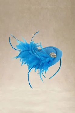BABEYOND Fascinators<Rhinestone Derby Feather Pillbox Fascinator
