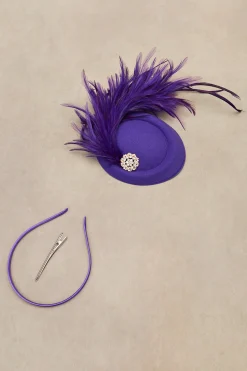 BABEYOND Fascinators<Rhinestone Feather Derby Fascinator