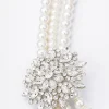 BABEYOND Necklaces | Rhinestone<Rhinestone Floral Multi-layer Pearl Necklace Set