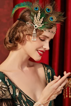BABEYOND Rhinestone | Feather<Rhinestone Leaf Feather Headpiece