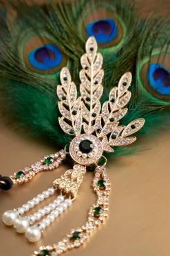 BABEYOND Rhinestone | Feather<Rhinestone Leaf Feather Headpiece