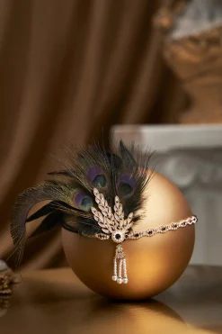 BABEYOND Rhinestone | Feather<Rhinestone Leaf Feather Headpiece