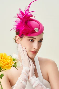 BABEYOND Fascinators<Rhinestone Studded Feather Flapper Fascinator