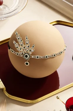 BABEYOND Rhinestone | Rhinestone<Rhinestone Studded Leaf Hairband