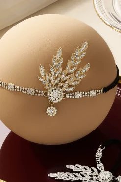 BABEYOND Rhinestone | Rhinestone<Rhinestone Studded Leaf Hairband