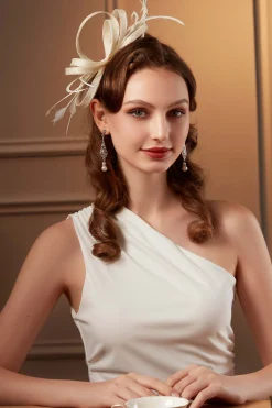 BABEYOND Fascinators<Ribbon Feather Headband Fascinators