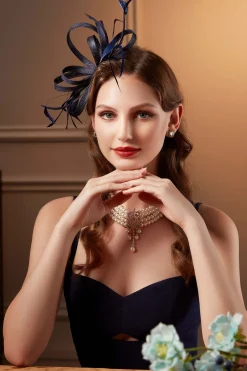 BABEYOND Fascinators<Ribbon Feather Headband Fascinators