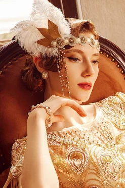 BABEYOND Feather | Chain<Roaring 20s Leaf Feather Headband