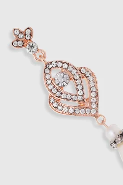 BABEYOND Earrings | Vintage<1920s Art Deco Crystal Pearl Drop Earrings
