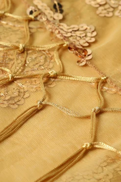BABEYOND Bead | Shawls & Scarves<1920s Beaded Sequin Floral Tassel Shawl