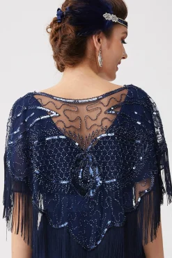BABEYOND Shawls & Scarves | Vintage<1920s Beaded Sequin Gatsby Shawl