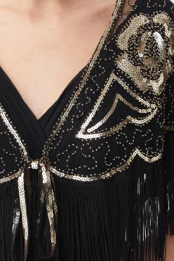 BABEYOND Shawls & Scarves | Vintage<1920s Beaded Sequin Gatsby Shawl