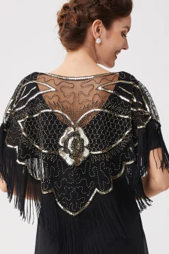 BABEYOND Shawls & Scarves | Vintage<1920s Beaded Sequin Gatsby Shawl