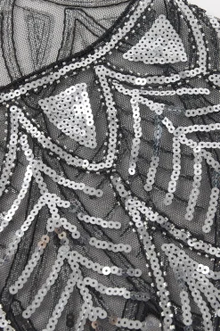 BABEYOND Shawls & Scarves | Vintage<1920s Beaded Sequin Leaf Shawl