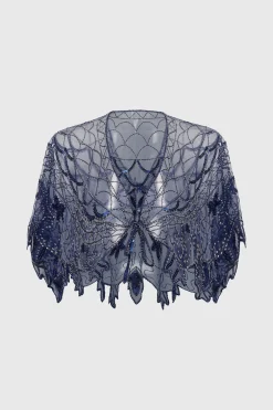 BABEYOND Shawls & Scarves | Vintage<1920s Beaded Sequin zigzag Shawl