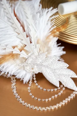 BABEYOND Feather | Rhinestone<1920s Carnival Beaded Feather Headdress