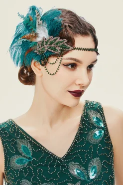 BABEYOND Feather | Rhinestone<1920s Carnival Beaded Feather Headdress