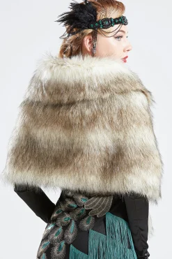 BABEYOND Shawls & Scarves | Vintage<1920s Faux Fur Scarf Wrap Evening Cape