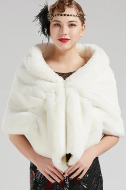 BABEYOND Shawls & Scarves | Vintage<1920s Faux Fur Scarf Wrap Evening Cape