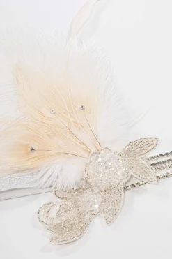 BABEYOND Feather | Chain<1920s Gorgeous Beaded Feather Hairband