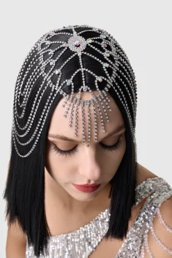 BABEYOND Rhinestone | Chain<1920s Rhinestone Chain Cage Headpiece