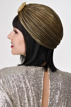 BABEYOND Hats<1920s Rhinestone Turban Hat