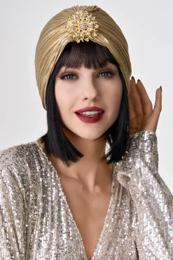BABEYOND Hats<1920s Rhinestone Turban Hat
