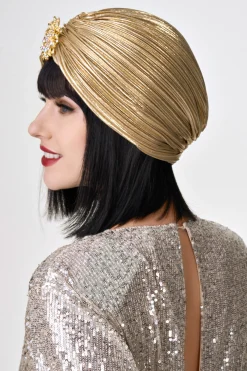 BABEYOND Hats<1920s Rhinestone Turban Hat