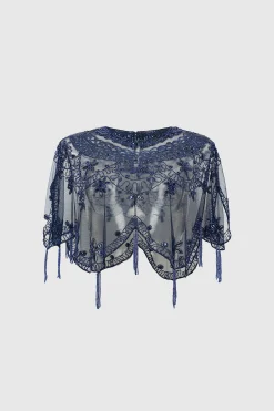 BABEYOND Shawls & Scarves | Vintage<1920s Sequin Beaded Evening Shawl