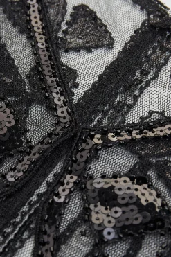 BABEYOND Shawls & Scarves | Vintage<1920s Sequin Gatsby Evening Shawl