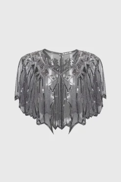 BABEYOND Shawls & Scarves | Vintage<1920s Sequin Gatsby Evening Shawl