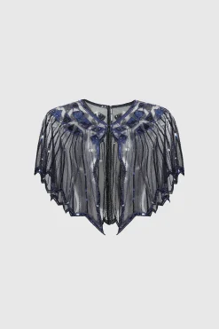 BABEYOND Shawls & Scarves | Vintage<1920s Sequin Gatsby Evening Shawl