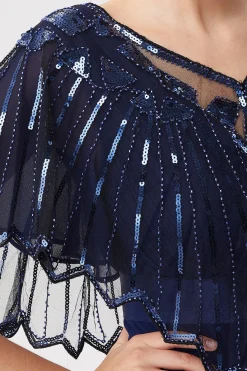 BABEYOND Shawls & Scarves | Vintage<1920s Sequin Gatsby Evening Shawl