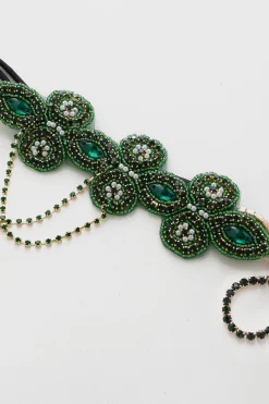 BABEYOND Rhinestone | Chain<1920s Sparkle Rhinestone Chain Floral Circlet