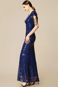 BABEYOND Evening Dresses | Formal Dresses<Scoop Neck Iridescent Sequin Dress