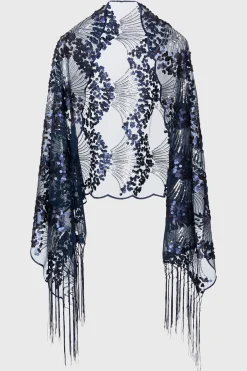 BABEYOND Shawls & Scarves<Sequined Shell Embroidery Evening Shawl
