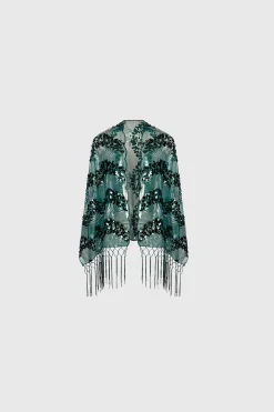 BABEYOND Shawls & Scarves<Sequined Shell Embroidery Evening Shawl