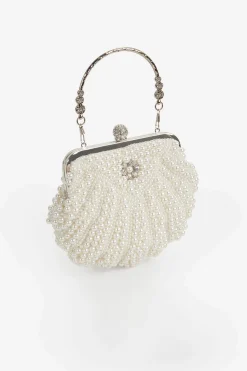 BABEYOND Handbags | Vintage<Shell Shaped Pearl Beaded Clutch
