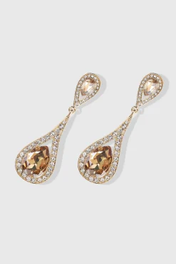 BABEYOND Earrings | Rhinestone<Shimmering Rhinestone Teardrop Dangle Earrings