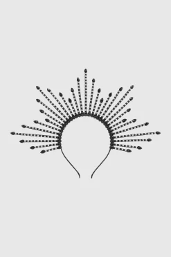BABEYOND Halo Crown<Shining Rhinestone Sunburst Spiked Halo Crown