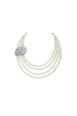 BABEYOND Necklaces | Vintage<Shiny Layered Pearl Rhinestone Necklace Set