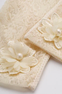 BABEYOND Gloves<Short Floral Lace-Embellished Gloves