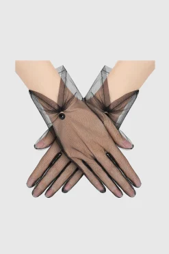BABEYOND Gloves<Short Pearl Mesh Tulle Gloves