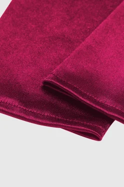 BABEYOND Gloves<8.6" Short Satin Wrist Length Gloves