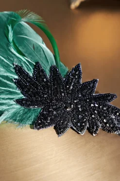 BABEYOND Feather | Feather<Sparkle Crystal Leaf Feather Headband