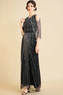 BABEYOND Evening Dresses | Formal Dresses<Sparkling Beaded Cape Sleeve Evening Gown