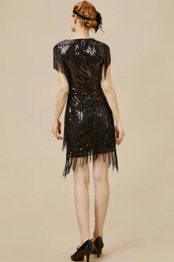 BABEYOND Flapper Dresses | Fringe<Sparkly Sequin Bodycon Flapper Dress