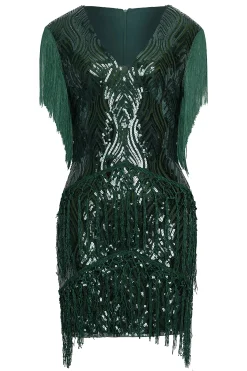 BABEYOND Flapper Dresses | Fringe<Sparkly Sequin Bodycon Flapper Dress